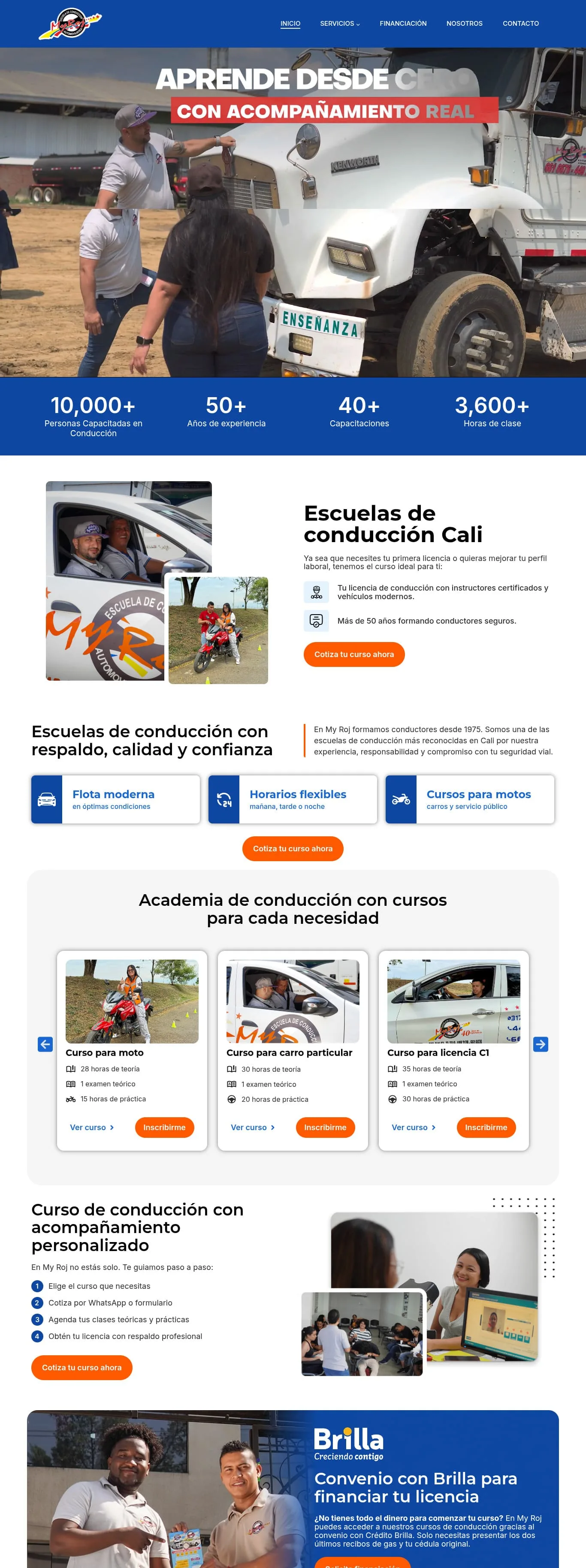 Diseño web del proyecto Escuela de Conducción