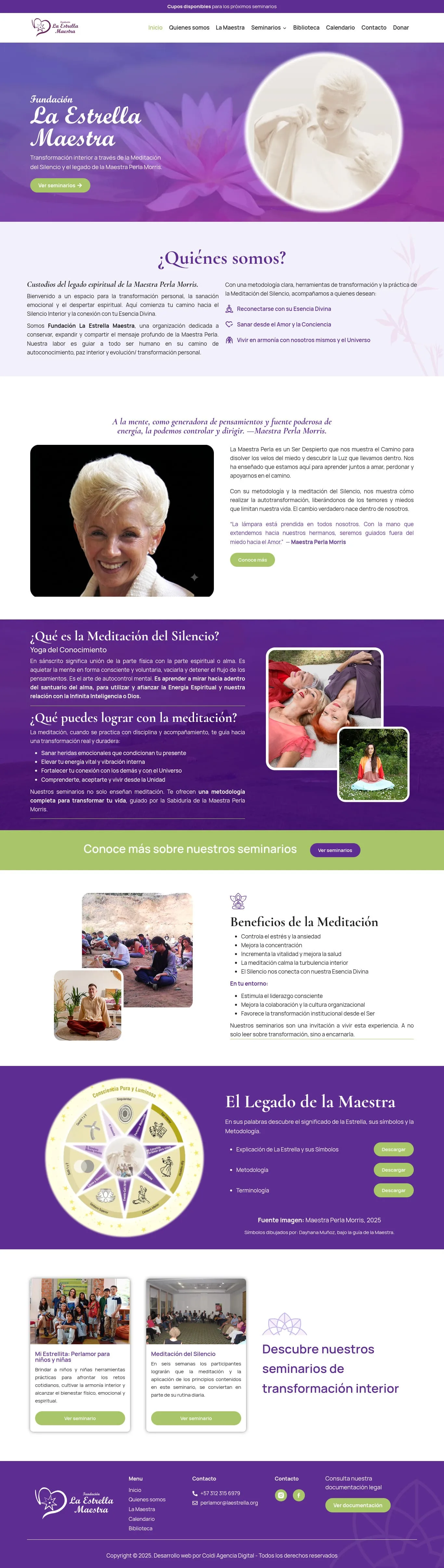 Diseño web del proyecto La Estrella Maestra